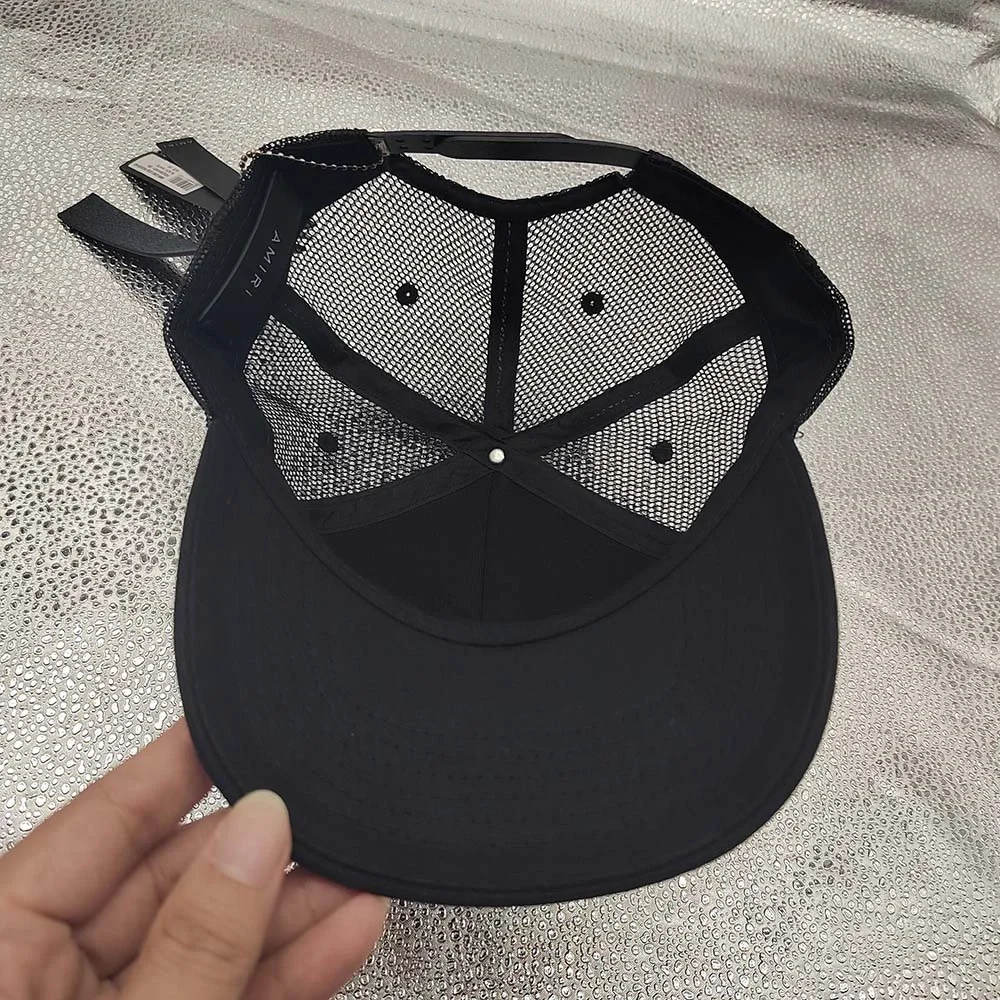 AMIRI White Leather 3 Star Black Trucker Hat - Picture 8 of 8